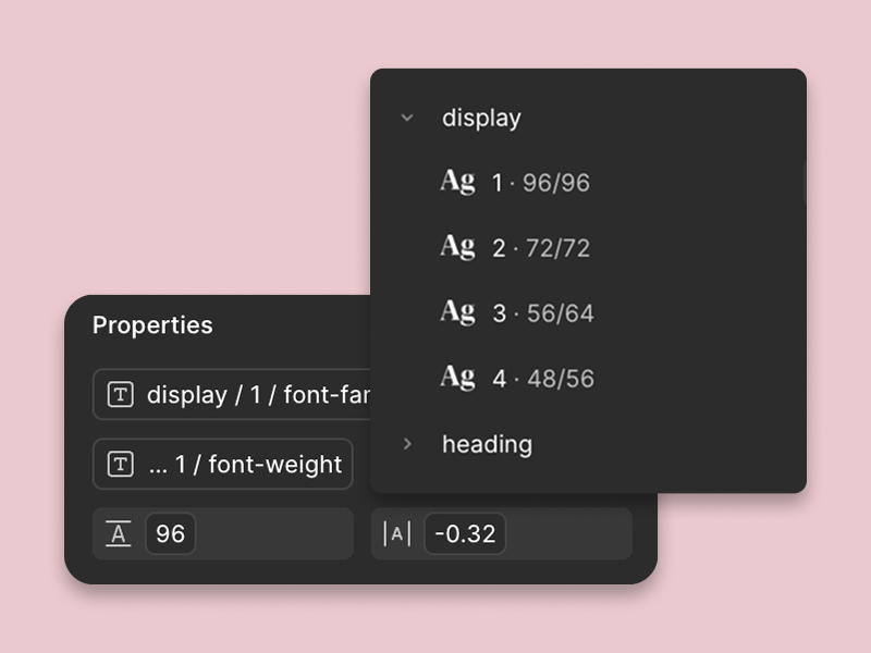 Figma Text Styles generated automatically by Typewave